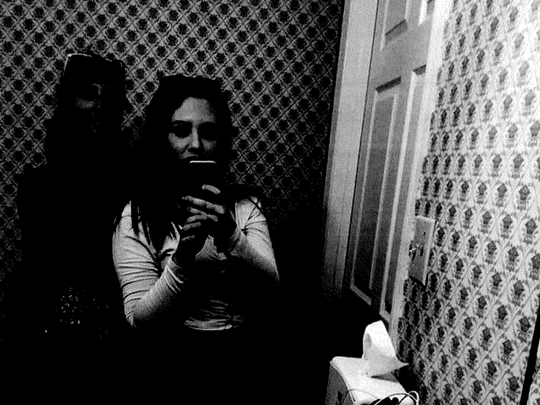 Seemingly Innocent Mirror Selfie, Black And White Mirror Selfie Girl