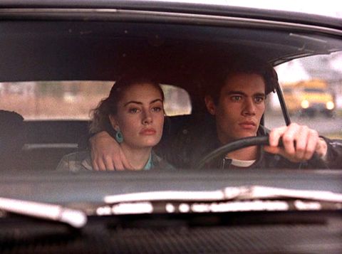Mädchen Amick as Shelly and Dana Ashbrook as Bobby in Twin Peaks