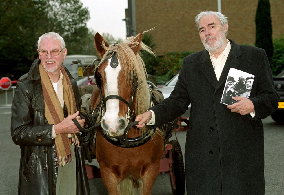 Ray Galton and Alan Simpson during Steptoe and Son Celebrates its 40th Anniverary in Style at BBC Television Centre in London, Great Britain.