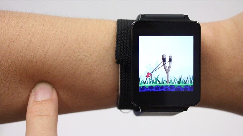 Fed up of tiny smartwatch screens? Use your arm as a touchscreen