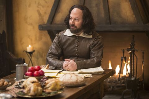 David Mitchell as Will Shakespeare in BBC Two's Upstart Crow