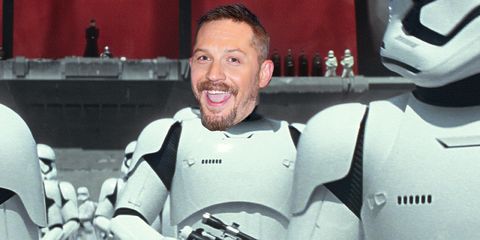 Tom Hardy as a Stormtrooper cameo, photoshop