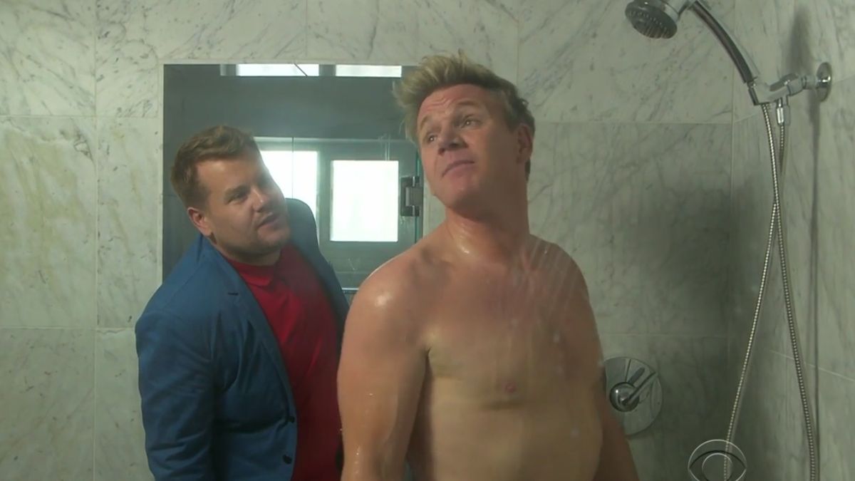 Gordon Ramsay and James Corden spoof Hotel Hell on The Late Late Show