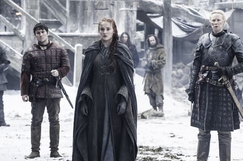 Podrick, Sansa and Brienne in Game of Thrones s06e04