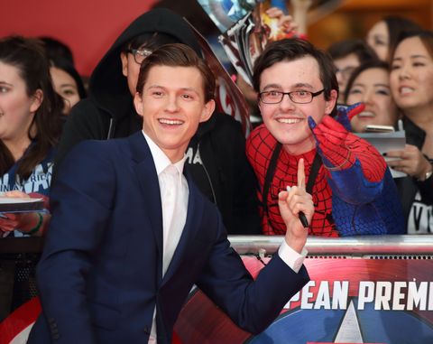 Tom Holland at the Captain America: Civil War premiere Spider-Man