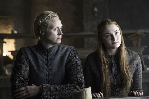 Game of Thrones season 6 episode 5 'The Door': Brienne (Gwendoline Christie) and Sansa (Sophie Turner)