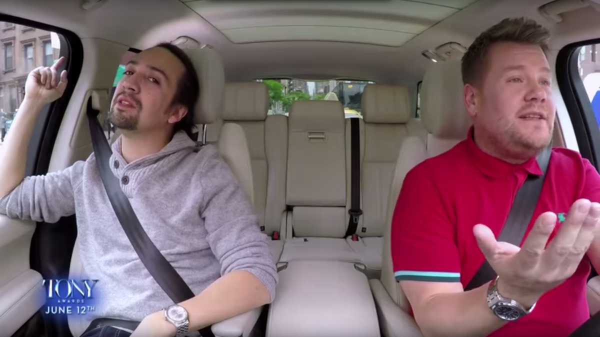 Lin manuel miranda carpool karaoke hot sale