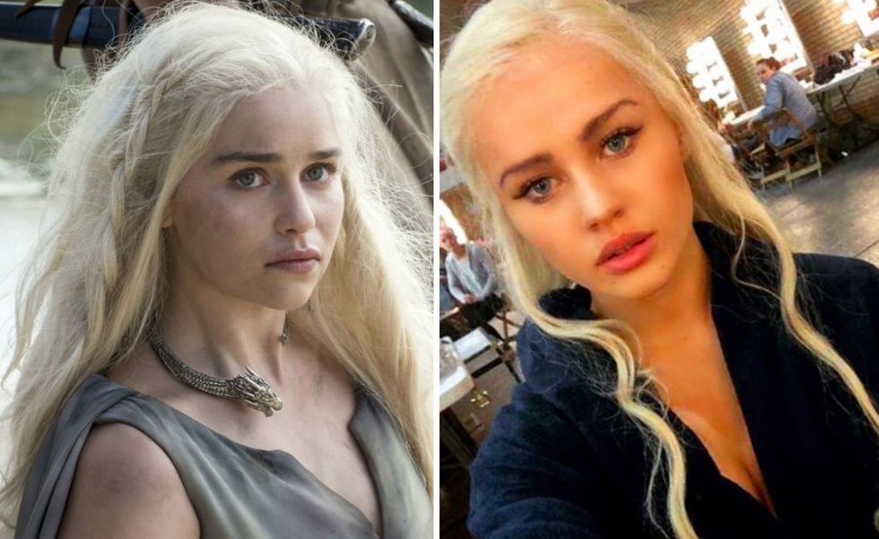 Daenerys Targaryen and body double