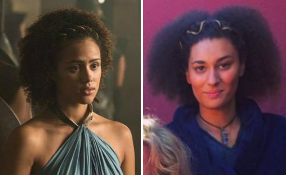 Missandei and body double