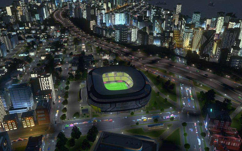 Cities Skylines now lets you build football stadiums