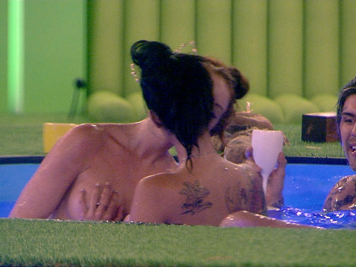 Big Brother: Laura and Evelyn dance topless and kiss in saucy game of truth  or dare