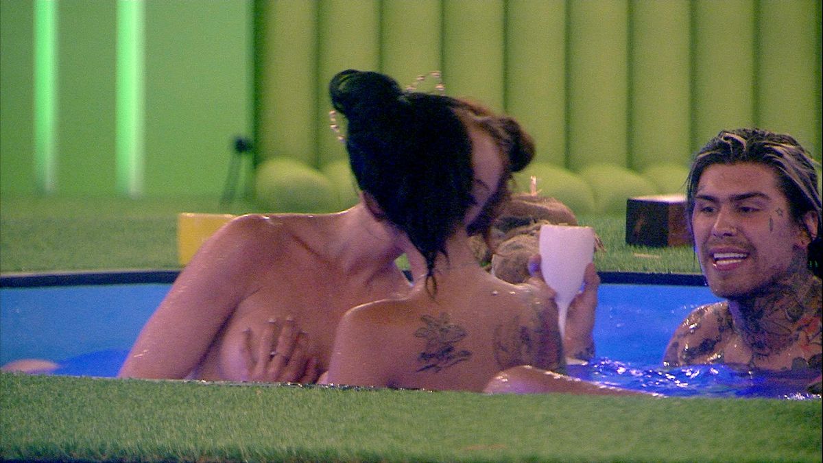 Big Brother: Laura and Evelyn dance topless and kiss in saucy game of truth  or dare