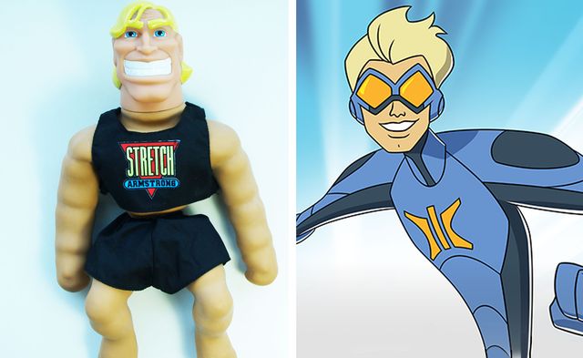 Stretch Armstrong, then and now