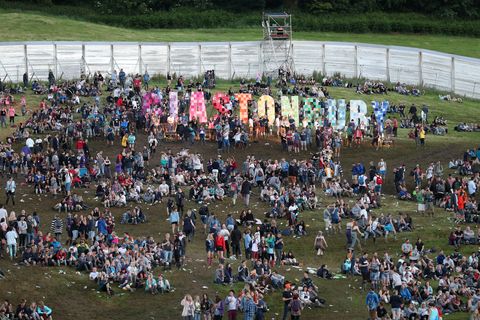 GLASTONBURY, UNITED KINGDOM - JUNE 22: General views of Glastonbury Festival 2016 at Worthy Farm, Pilton on June 22, 2016 in Glastonbury, England.