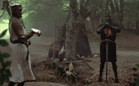 Monty Python and the Holy Grail - coconut horses (GIF)