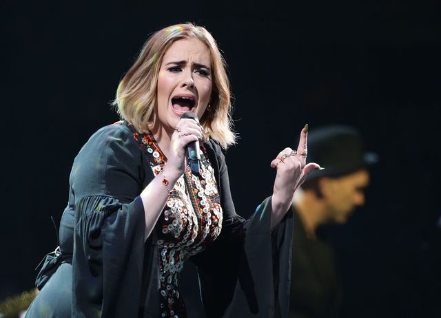 Adele performs on Glastonbury's Pyramid Stage on Day 2