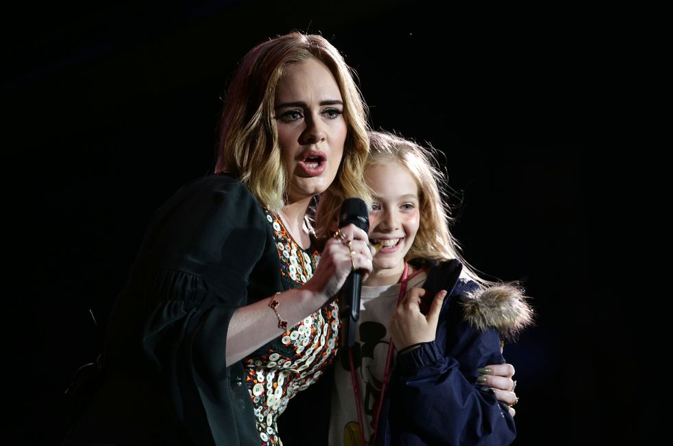 Adele with fan at Glastonbury 2016