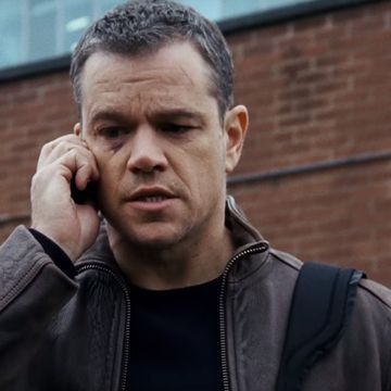 Matt Damon as Jason Bourne on the phone