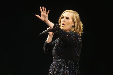 HAMBURG, GERMANY - MAY 10: Adele performs at Barclaycard Arena on May 10, 2016 in Hamburg, Germany.
