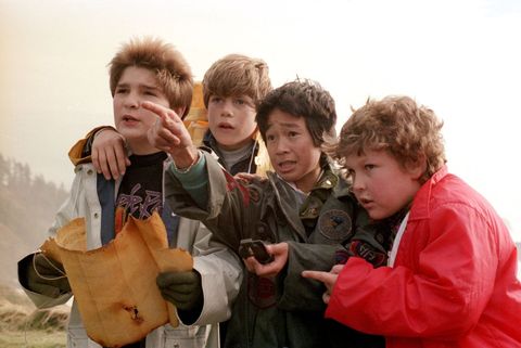 Die Goonies 1985 Sean Astin, Corey Feldman, Jeff Cohen und Jonathan Ke Quan