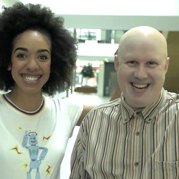 Doctor Who's Pearl Mackie and Matt Lucas wish the Wales football team good luck