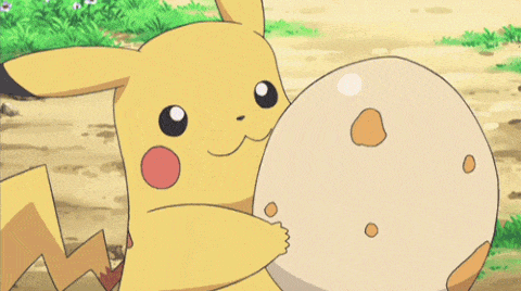 Pikachu with Pokemon egg