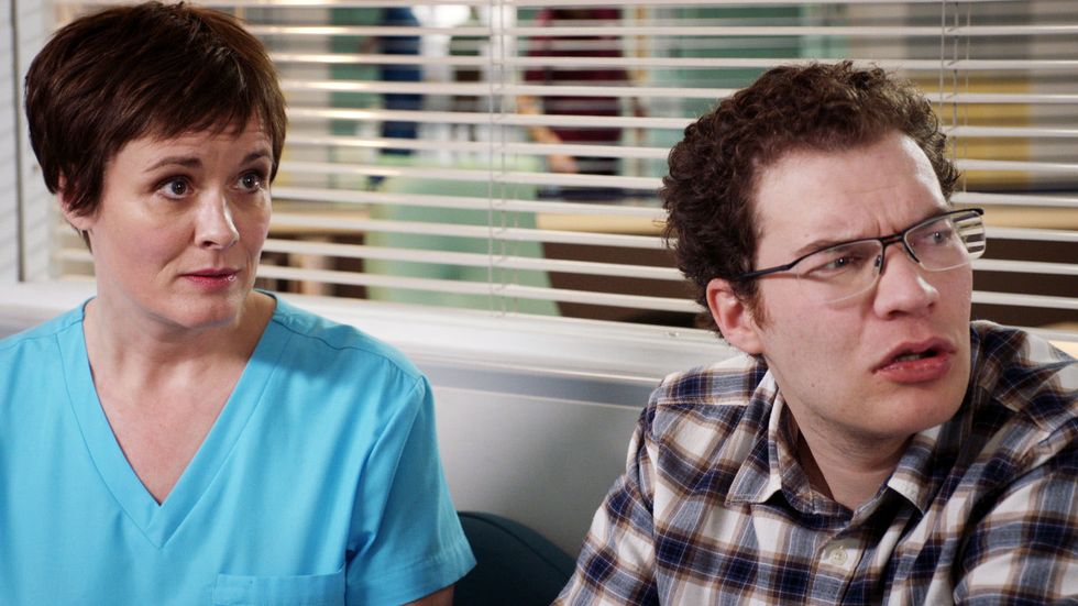 Serena Campbell and Jason Haynes in Holby City