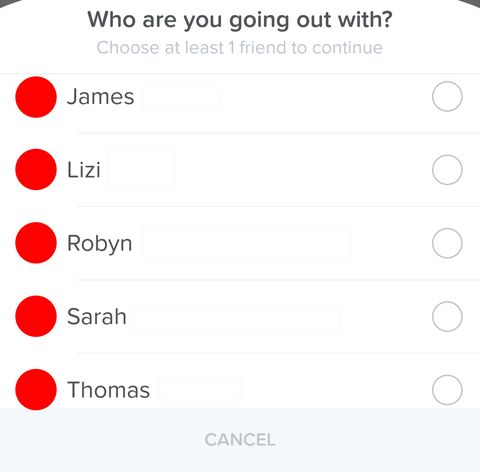 Tinder for friends