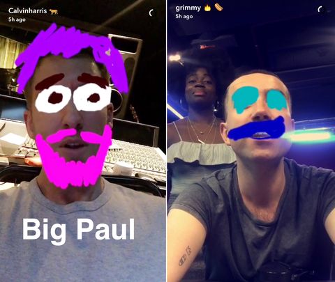 Snapchat, create your own filter, Calvin Harris, Nick Grimshaw