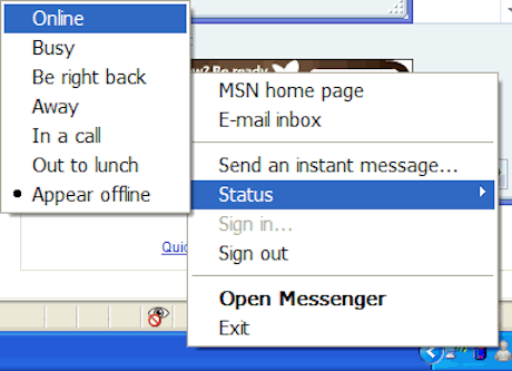 8: MSN Messenger robot in action.