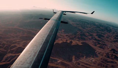 Facebook's first-ever drone Aquila above Arizona
