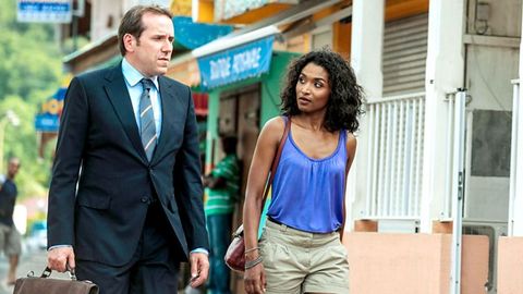 ben miller and sara martins in death in paradise