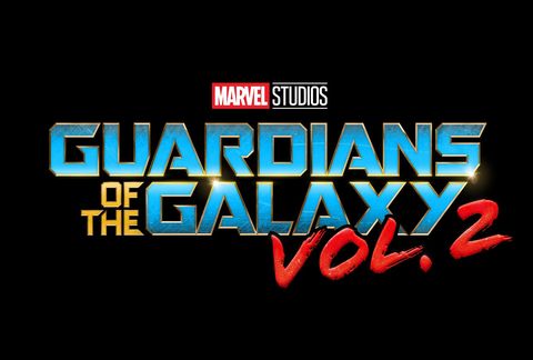 The new logo for Guardians of the Galaxy Vol 2. The Marvel Cinematic Universe film stars Chris Pratt, Zoe Saldana and Bradley Cooper.