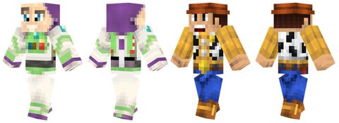 Minecraft, Toy Story, Woody, Buzz Lightyear