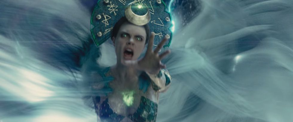 Cara Delevingne as Enchantress in Suicide Squad.