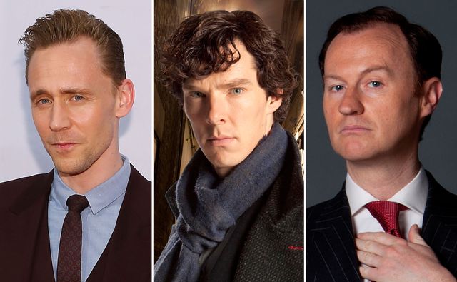 Tom Hiddleston, Benedict Cumberbatch as Sherlock Holmes, Mark Gatiss as Mycroft Holmes