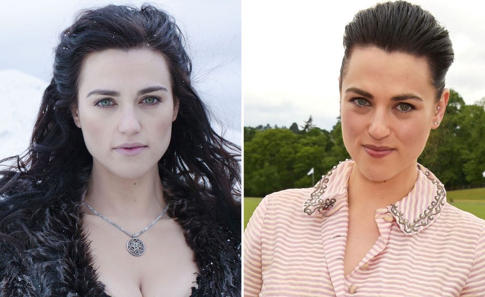 Katie McGrath, as Morgana in Merlin, then and now
