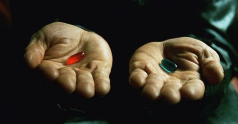 Matrix red pill blue pill