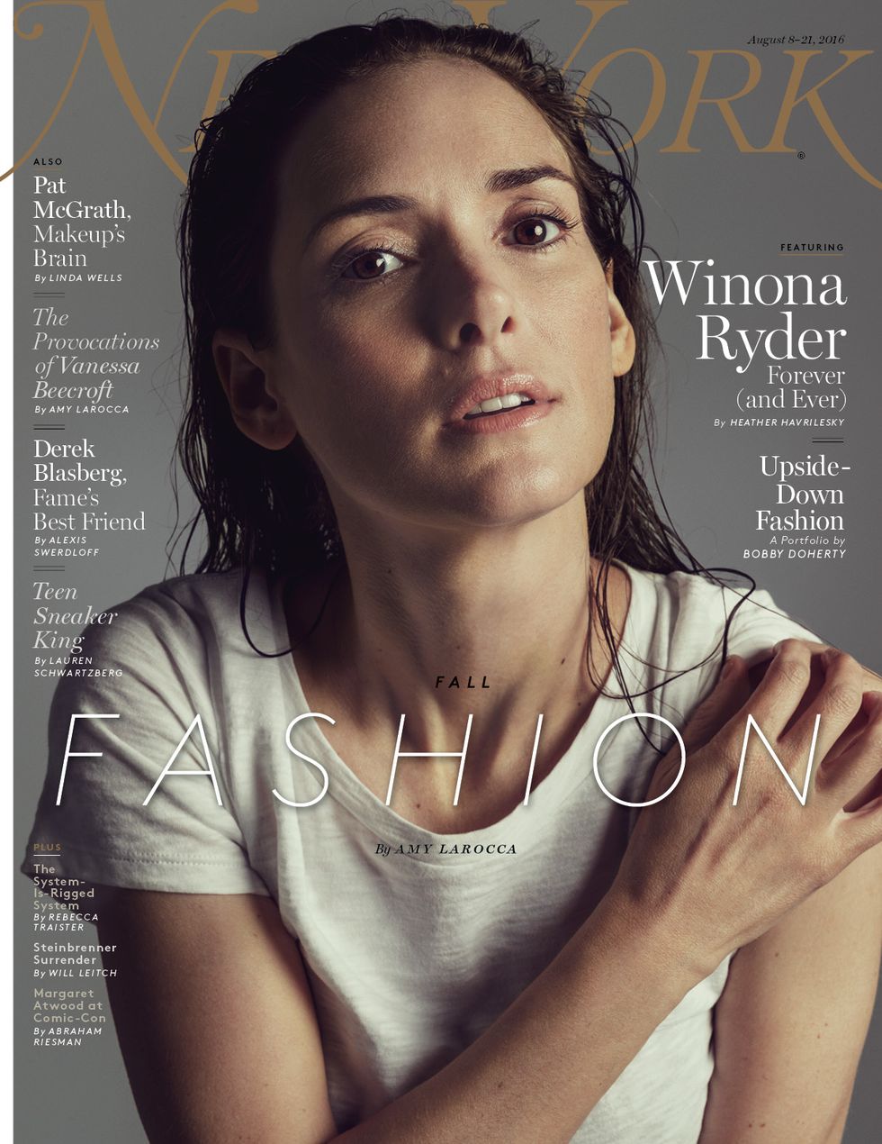 Winona Ryder on the cover of New York Magazine