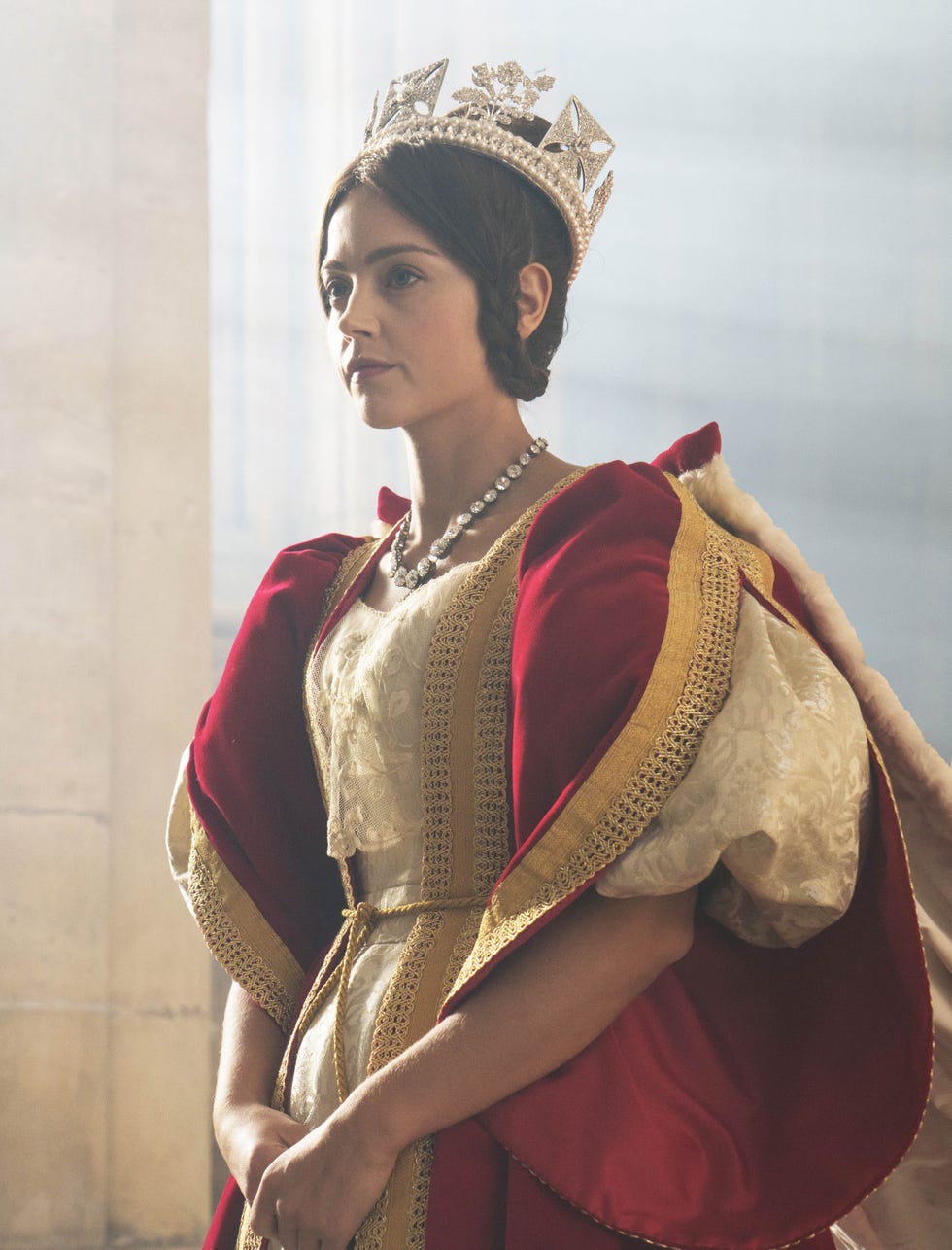 Jenna Coleman as Queen Victoria in ITV's Victoria