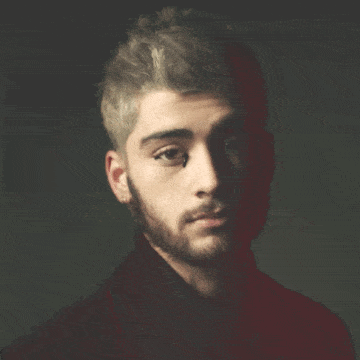 A GIF from Zayn's 'Pillowtalk' music video, brightened up so you can actually see him.