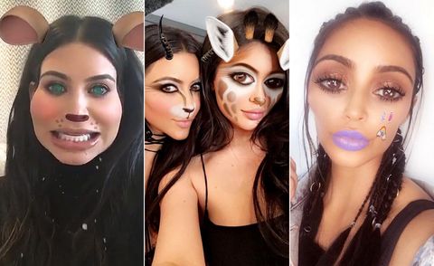 Kim Kardashian, Kylie Jenner, Snapchat filters