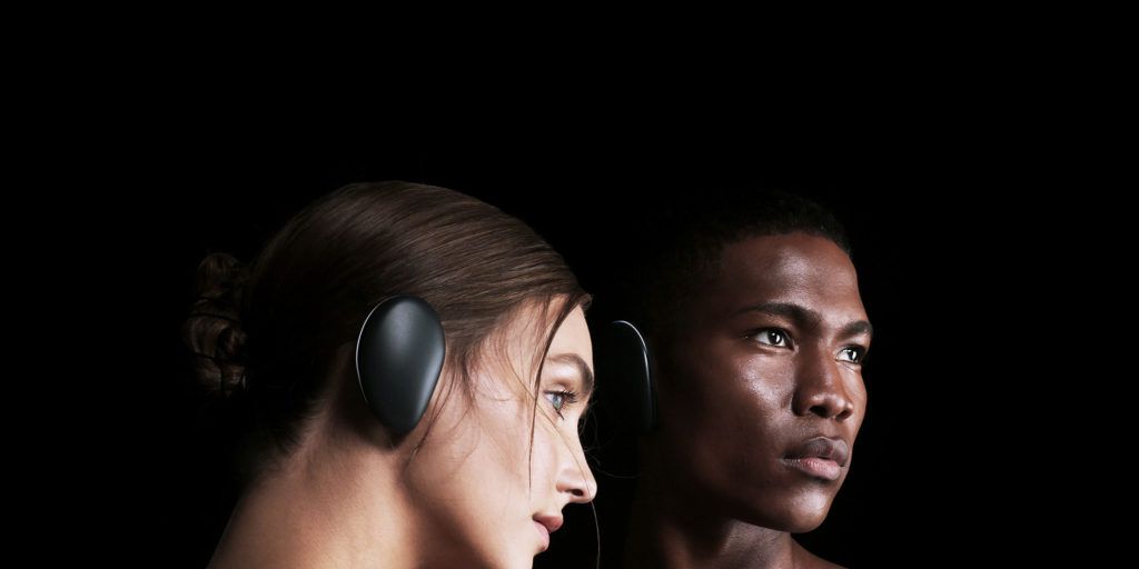 futuristic wireless headphones