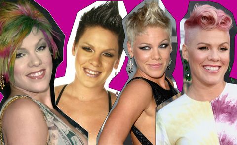 Pink through the years - 2000, 2002, 2007, 2016