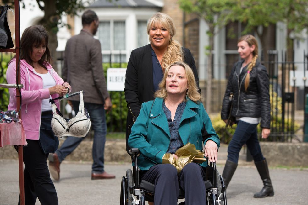 sharon mitchell takes jane beale to the restaurant in eastenders