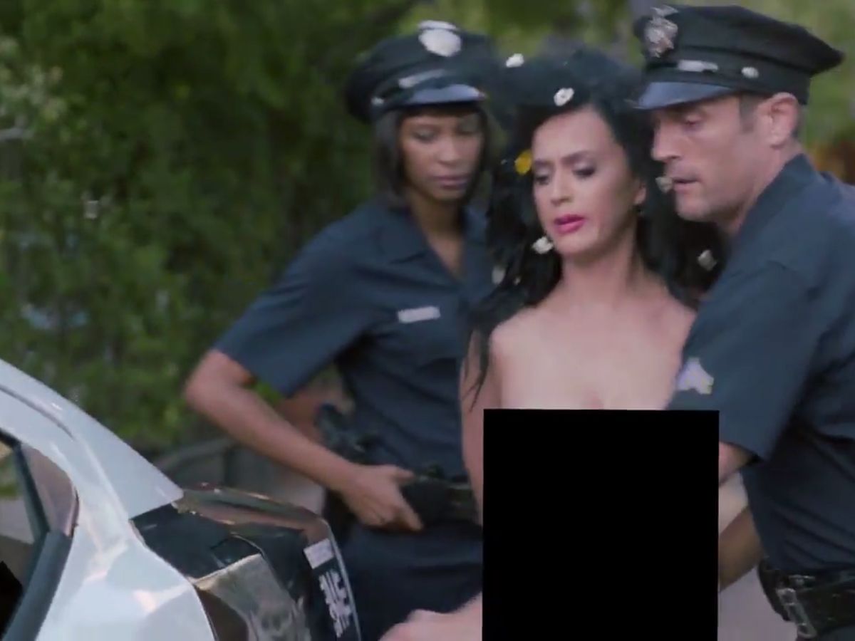 Katy Perry gets arrested while fully naked in new Twitter election video