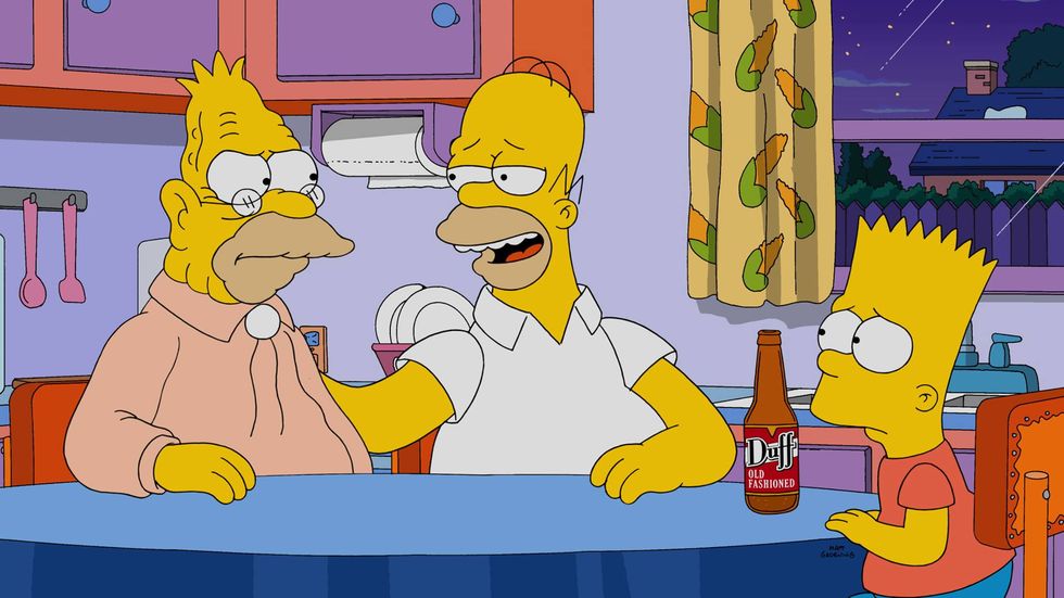 Homer, Bart and Grandpa Simpson
