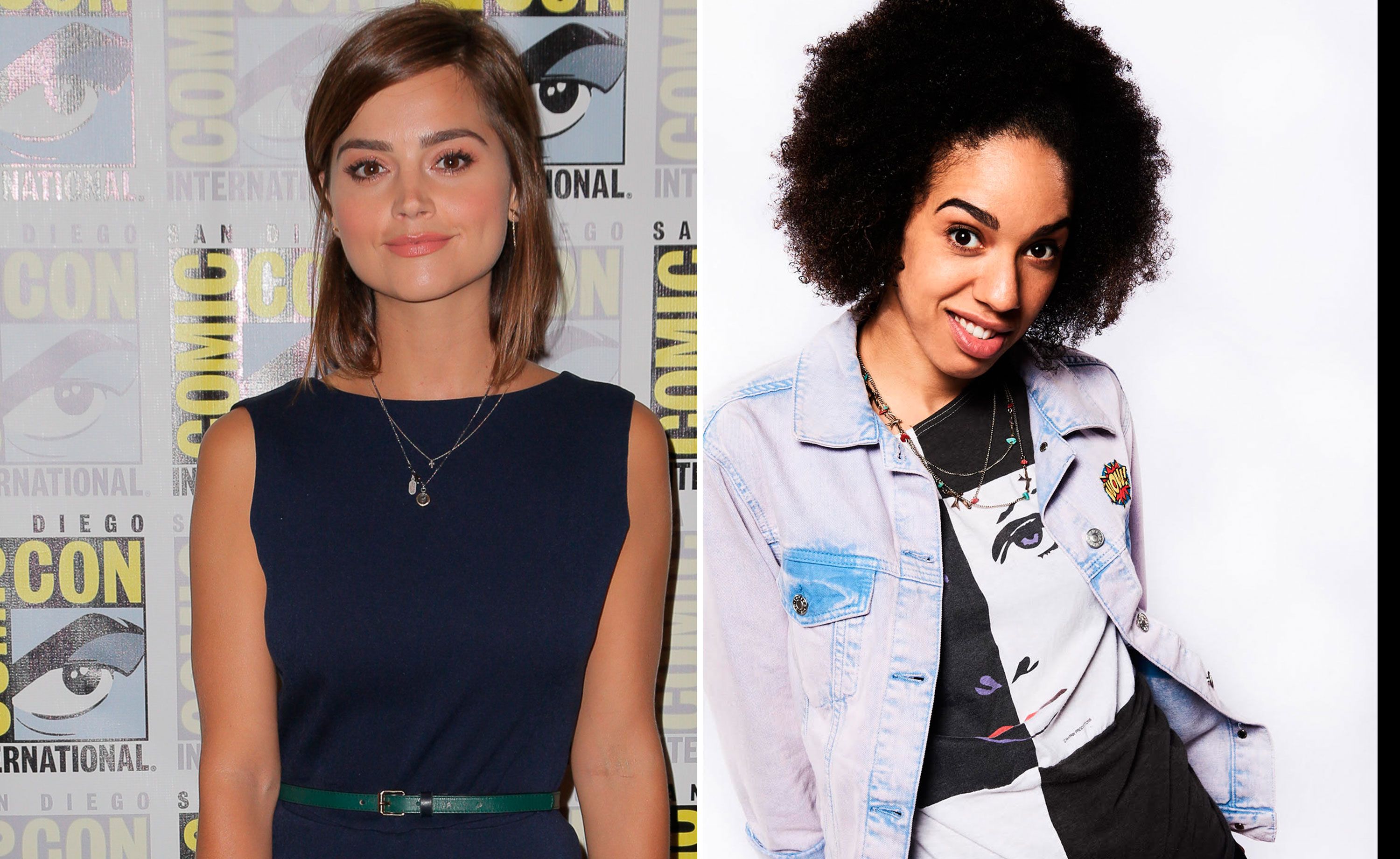 Jenna Coleman gives Pearl Mackie advice as she takes over as the next  Doctor Who companion