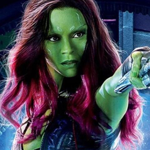 Zoe Saldana as Gamora in Guardians of the Galaxy