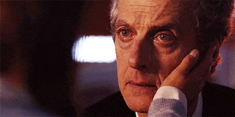 Peter Capaldi is sad in Doctor Who
